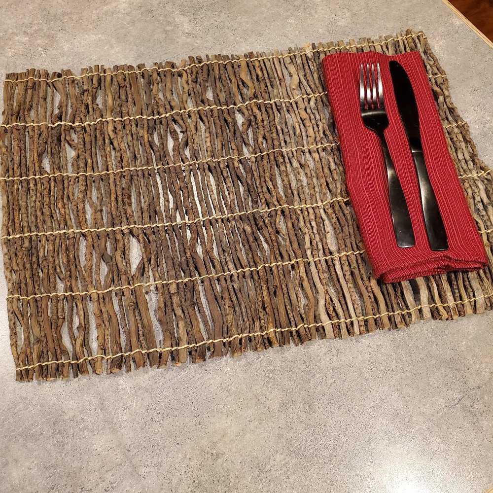 Unique Placemats made from real twigs